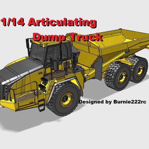 🚚 1/14 Articulating Dump Truck - Komando 400・ STL File for 3D