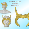 Loki-Horns-promo.png Loki Horned Headband / Headdress | Loki TVA / Avengers | Adjustable Fit, Padded And Strap Options | By Collins Creations 3D