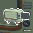 PhotoRoom_20231207_220631.jpeg Retro TV Phone Stand