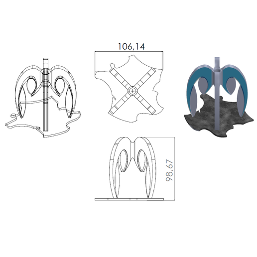 plan.png Pencil holder composed of 4 STRATOMAKER logos implanted in France