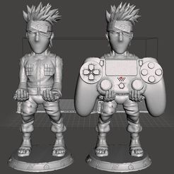 1.jpg STL file SOPORTE TELEFONO Y JOYSTICK KAKASHI NARUTO SASUKE・Template to download and 3D print