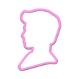 K-2.png Doll Silhouette Cookie Cutter Set | STL File