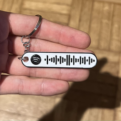 IMG_2489.png 3D file "Pirates of the Caribbean Bar - Melendi " Spotify keychain code・Template to download and 3D print