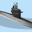 Zwaardvis-Waterline.png Zwaardvisklasse / Swordfish class Submarine for RC scale 1/50