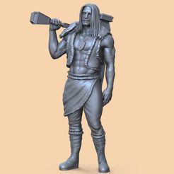 Wulfgar.jpg STL-Datei Menschlicher Barbar - Wulfgar, Sohn des Beornegar・3D-druckbares Modell zum Herunterladen