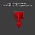 Nuevo proyecto (8) (5).png Fichier STL Parachute de course de dragster - Pour modèle réduit - RC - custom diecast・Modèle à télécharger et à imprimer en 3D