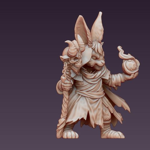 🎲 Rabbitfolk Warlock Miniature – Harengon Spellcaster for Fantasy ...