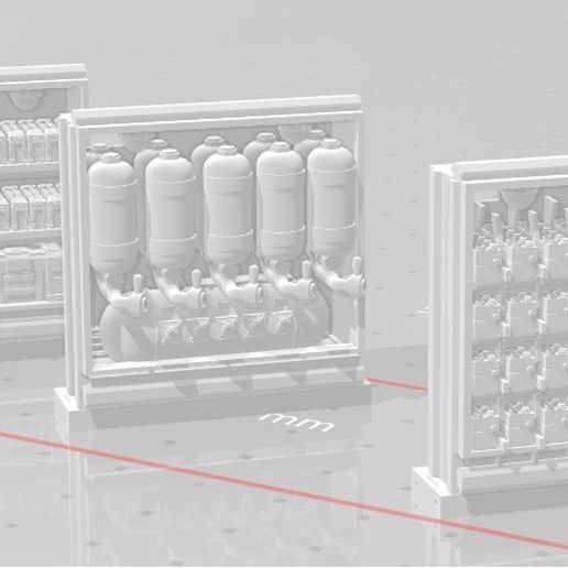 28mm Equipment Racks 3D model