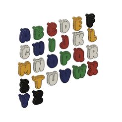 1-LlaverosLetras.jpg 3D file Letter Keychain - Letter Keychains・3D print model to download