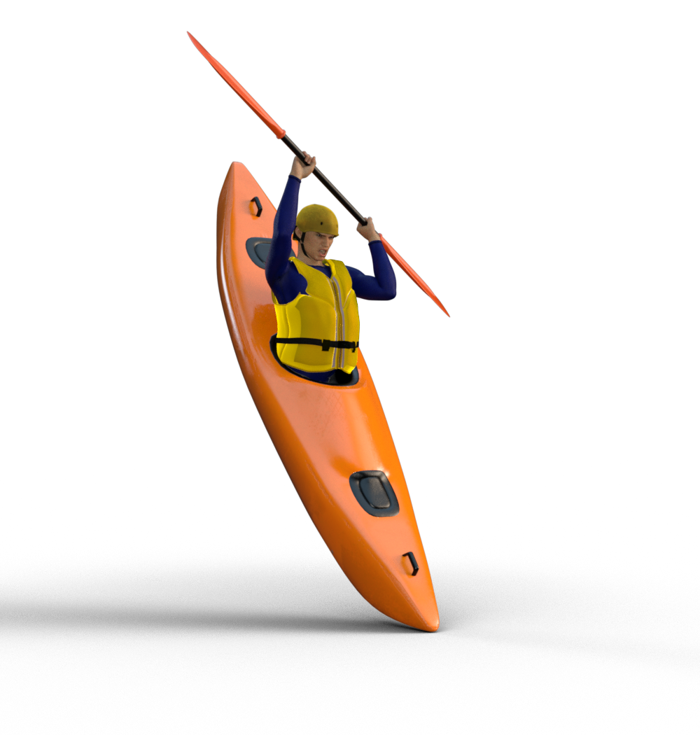 kayak21.png STL file KAYAK MAN 2 waterfall・3D printer design to download, gigi_toys