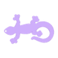 Lizard.stl 2D Keychain Model – Lizard – Customizable for Your Logo – Ready for 3D Printing
