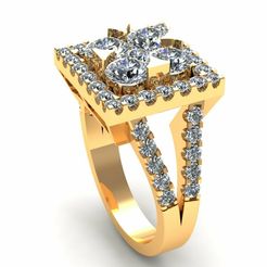 7.jpg STL file Princess Wedding Ring・3D printing idea to download