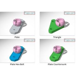 Plates.jpg Free 3D file Popcorn Base Plates・3D printer design to download