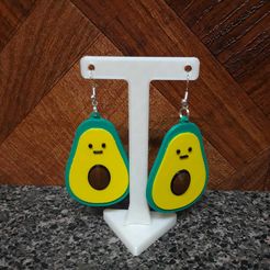 Single-avocado-earrings.jpg STL file Avocado earrings・Model to download and 3D print, JPM2600