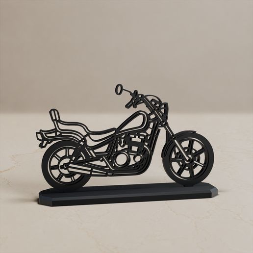 KAWASAKI EN500 1990 MOTORCYCLE MODELL STAND DECOR