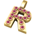 goalden.png "R Initial Gold Pendant – Ruby Stone Alphabet Necklace"