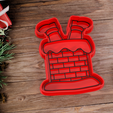 SANTA-IN-CHIMNEY.png Santa Claus In Chimney Cookie Cutter