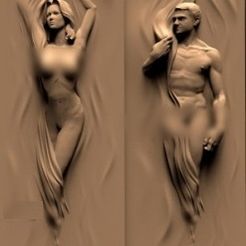 HOMBRE Y MUJER.jpg STL-Datei MAN-WOMAN kostenlos・3D-Drucker-Modell zum herunterladen