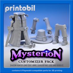printobil_Mysterion-Figurepack1.jpg PLAYMOBIL MYSTERION - GLOOM GUARD SHADOW HUNTER - PLAYMOBIL COMPATIBLE PARTS FOR CUSTOMIZERS