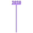 2020_SWIZZLE_STICK_LONG.stl 2020 New Years Party Picks and Swizzle Sticks