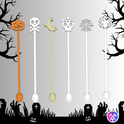 Agitadores-Halloween-Grupo4.png Agitador/ Revolvedor de Vaso (Halloween) x6- Grupo4