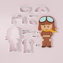 Aeroporos-3-New-Render.png Fichier STL Découpeur de biscuits pilote no1・Objet pour imprimante 3D à télécharger