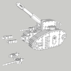 1.png 3D file Imperial Mobile Siege Artillery Tank Mk2・3D print design to download, Volcanic_Forge_Miniatures