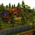 3.jpg MIDDLE AGES MEDIEVAL PEASANT FIELD TOWN TREES HOUSE TERRAIN 3D MODEL