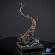 1111-34.jpg Bare Tree with Rock and Base – 3D Model for Miniatures  (Pre-supported / 5 cm)