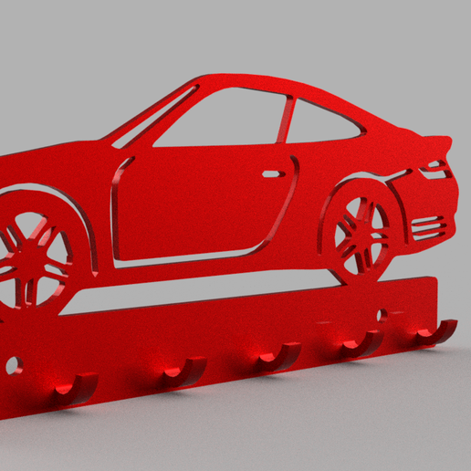 Porsche 911 key hanger 3D model
