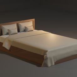 1.jpg STL file 3D Double Bed・3D printing model to download