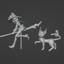 Екранна-снимка-1755.png STL-Datei Yugioh Sparkhearts Mädchen und Straynge Katze 3d Druck stl Modell・3D-druckbares Modell zum Herunterladen