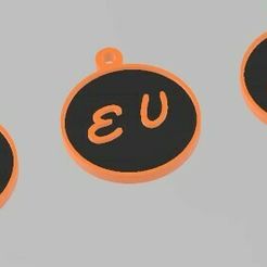eu.jpg ANFÄNGLICHER SCHLÜSSELANHÄNGER 2 BUCHSTABEN E.U