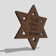 Shapr-Image-2024-02-13-150426.png Star of David Home blessing, religious fridge magnet, wall art decoration, spiritual energy, protection