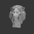 LION-FRONT.png Busto de león Low Poly