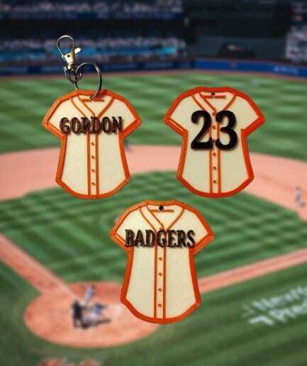 Baseball/Softball Jersey Bag Tag with Commercial License