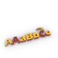 ABC-SAMPLE.jpg 3D print - LETTERS AND NUMBERS - 50mm SERIES