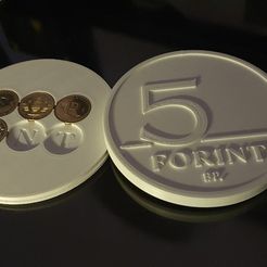 20220206_223602_resized.jpg Free 3D file Anniversary 5 Forint (HUF) Holder・3D printer model to download
