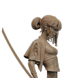 8.830.png Cyber Samurai Bust 3D Print