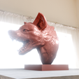 hyena-head-bust-4.png Hyena bust statue stl 3d print