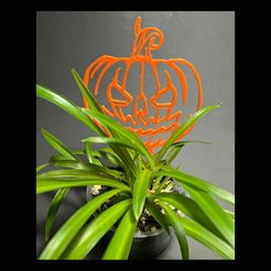 3.jpg STL-Datei Jack-O'-Lantern Dekoratives Pflanzenspalier・Design für 3D-Drucker zum herunterladen