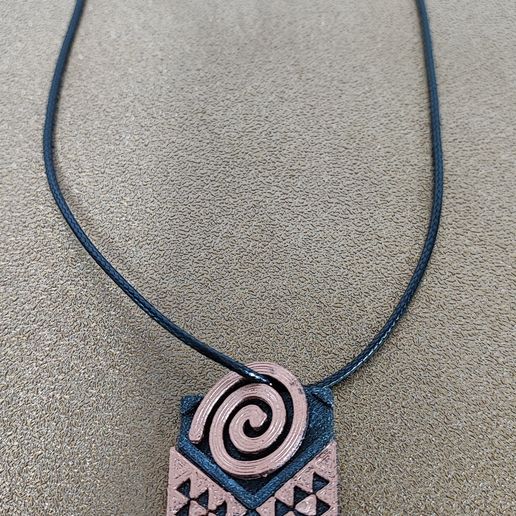 Pintadera Canaria Necklace 3D model