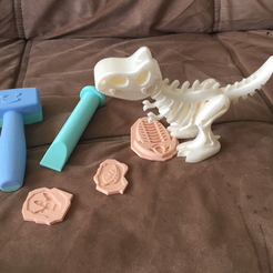 Chasse au dinosaure à la recherche de fossiles