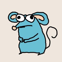rata-azul.jpg blue mouse keychain