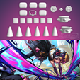 GwenSF02.png Accessories Gwen Soul Fighter League of Legends STL files