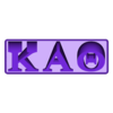 Kappa_Alpha_Theta.stl Kappa Alpha Theta Sorority ( ΚΑΘ ) 3D Nametag