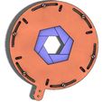 mechanical iris-hexagon cutout 1.jpg STL-Datei Gleitende mechanische Blende - Sechskantausschnitt・3D-druckbare Vorlage zum herunterladen