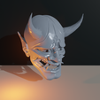 0002.png STL file ONI MASK HANNYA / ONI MASK / SAMURAI・Model to download and 3D print