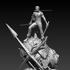 klklklkkff.jpg Zoro vs Pica - One piece - 3d Print 3D print model