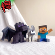 images111.png Minecraft Ender Dragon Flexi Print-In-Place + figure & keychain